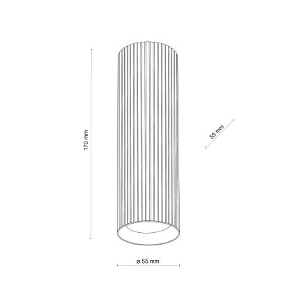 Spotlampa TUNE M 1xGU10/10W/230V 17 cm svart
