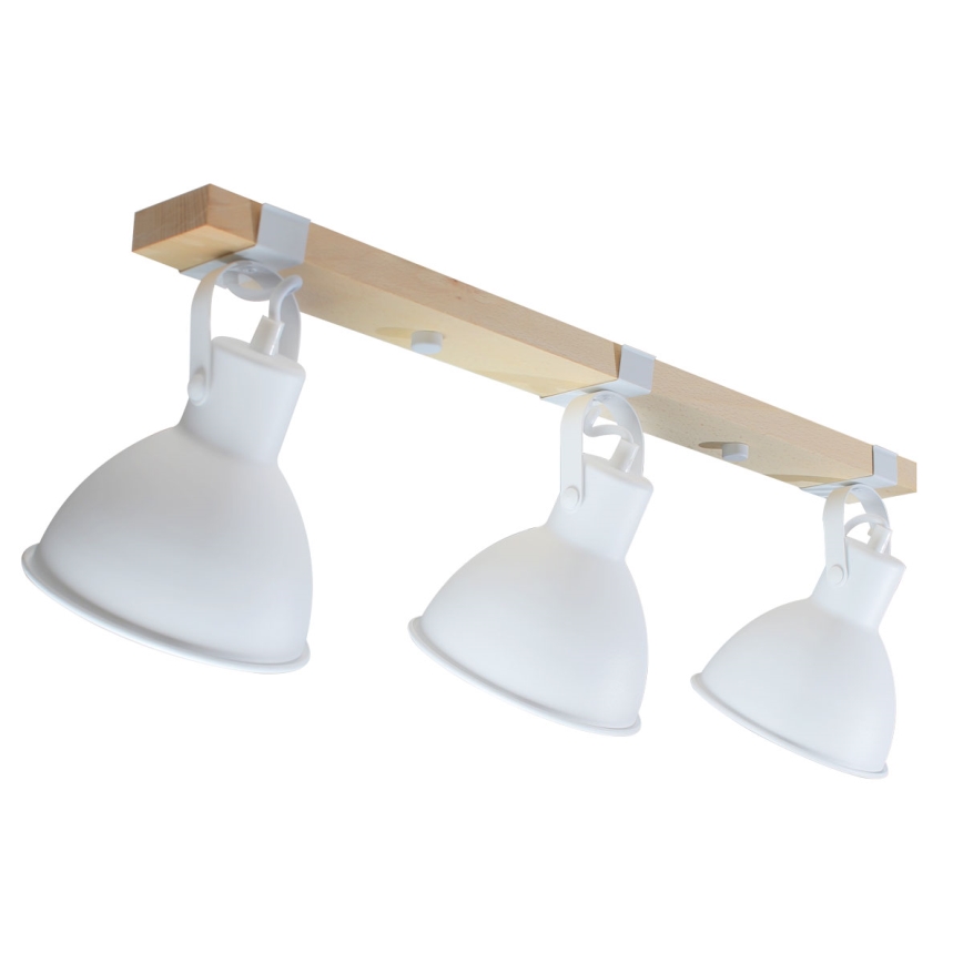 Spotlight 3xE27/40W/230V bok/vit