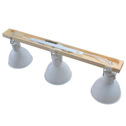 Spotlight 3xE27/40W/230V bok/vit