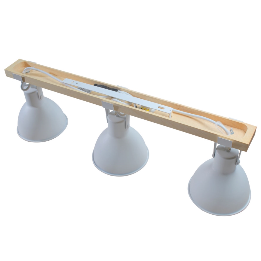 Spotlight 3xE27/40W/230V bok/vit