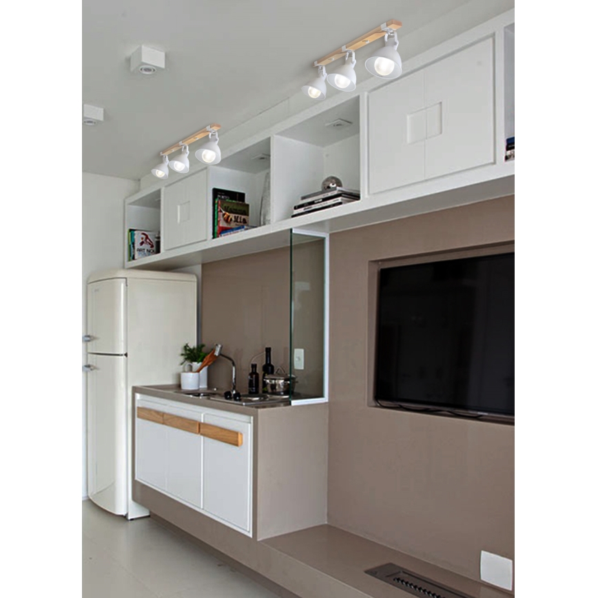 Spotlight 3xE27/40W/230V bok/vit