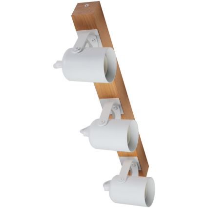 Spotlight 3xGU10/50W/230V bok/vit