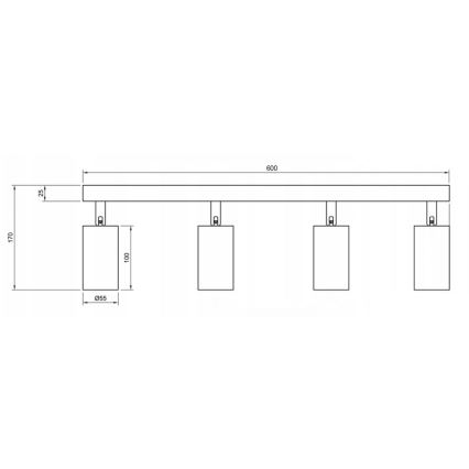 Spotlight 4xGU10/35W/230V vit