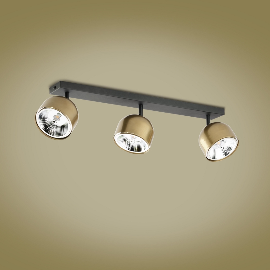 Spotlight ALTEA 3xAR111 GU10/50W/230V guld/svart