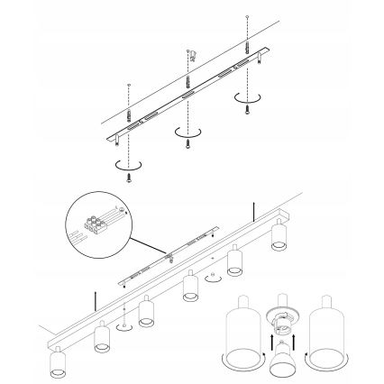 Spotlight ANGIE 6xGU10/35W/230V vit