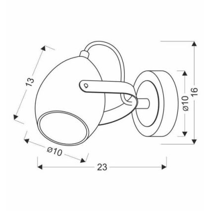 Spotlight ANICA 1xE14/40W/230V svart/koppar
