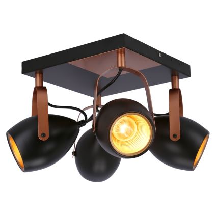 Spotlight ANICA 4xE14/40W/230V svart/koppar