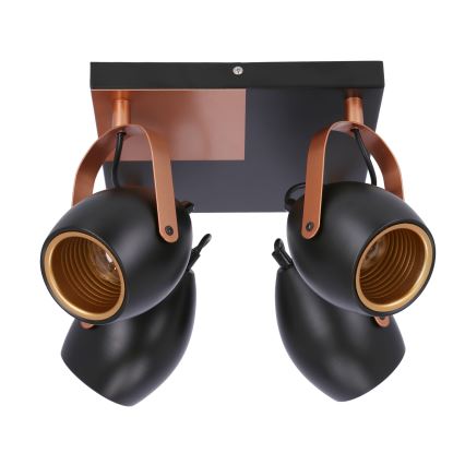 Spotlight ANICA 4xE14/40W/230V svart/koppar