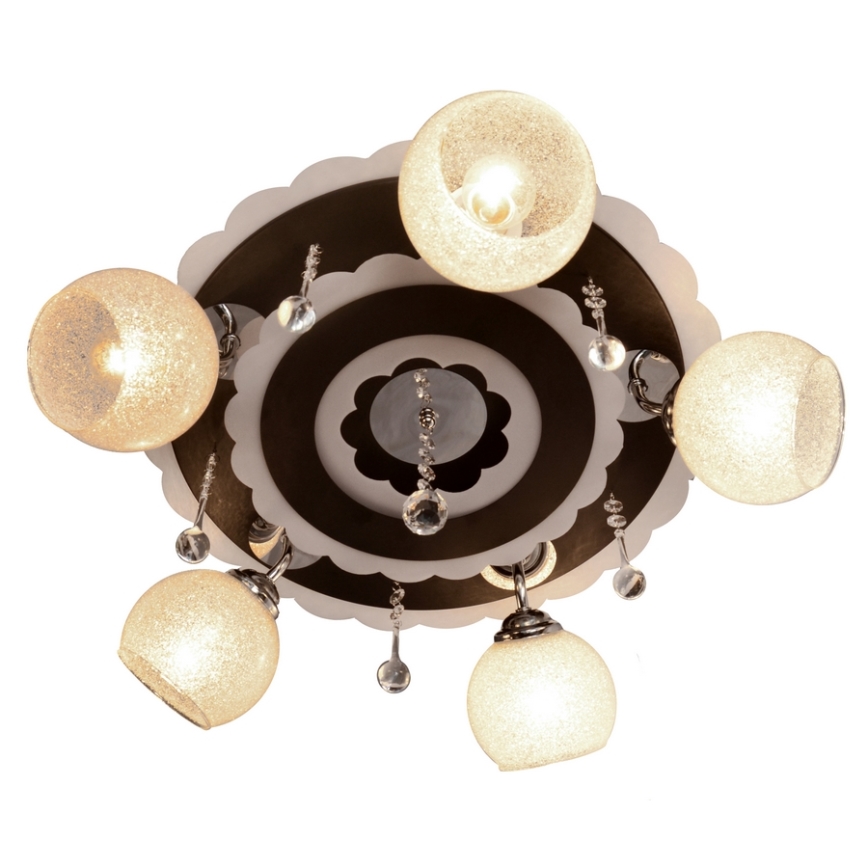 Spotlight ARONA 5xE27/15W/230V+LED svart