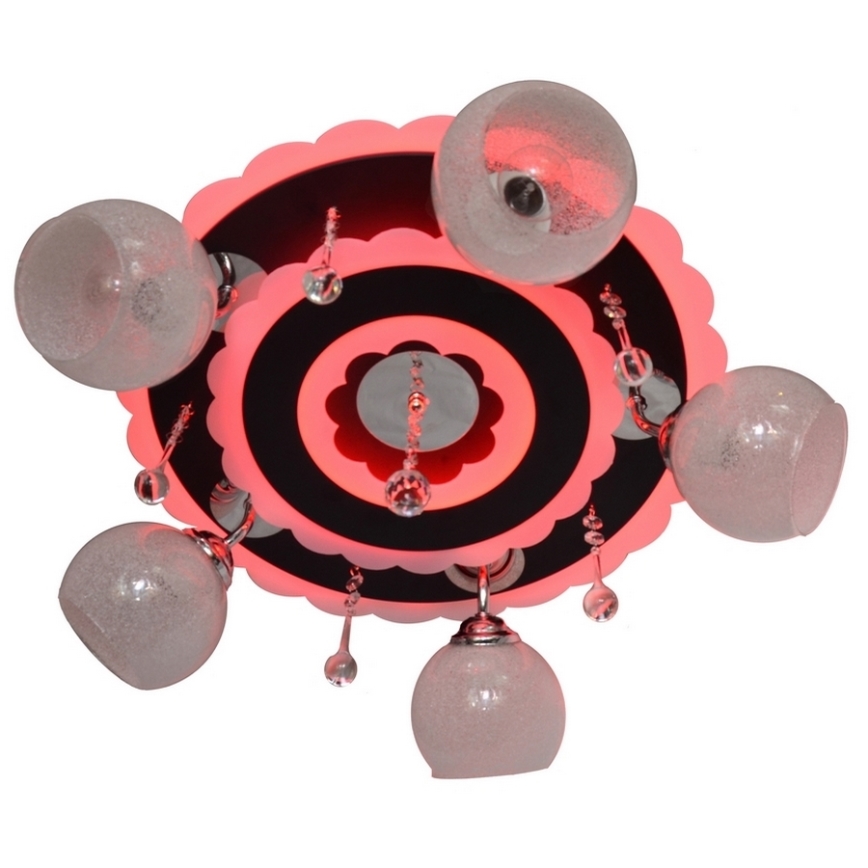 Spotlight ARONA 5xE27/15W/230V+LED svart