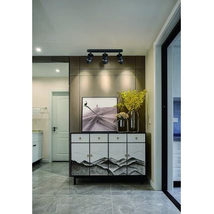 Spotlight BAMBOO 3xGU10/10W/230V svart