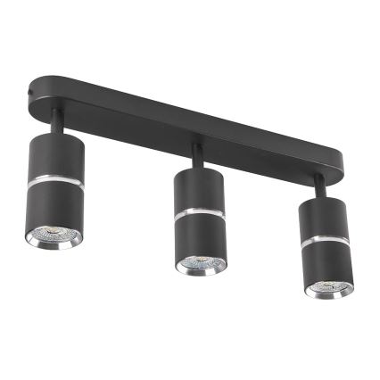 Spotlight BAMBOO 3xGU10/10W/230V svart