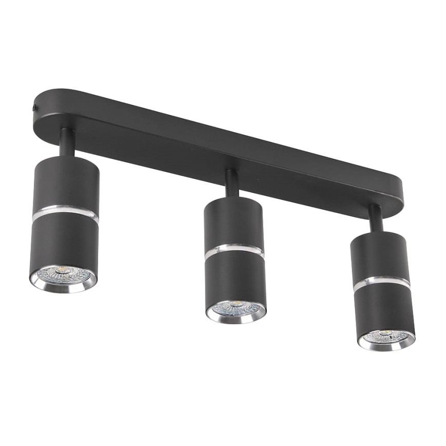 Spotlight BAMBOO 3xGU10/10W/230V svart