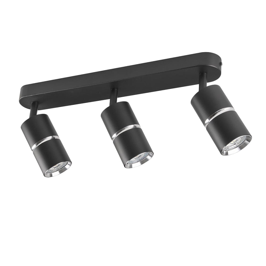 Spotlight BAMBOO 3xGU10/10W/230V svart