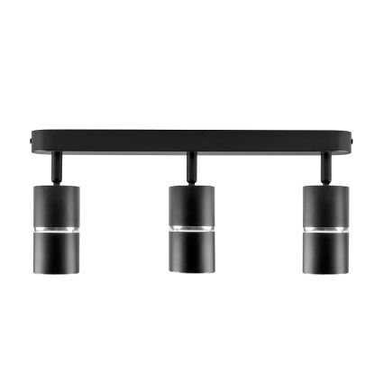 Spotlight BAMBOO 3xGU10/10W/230V svart