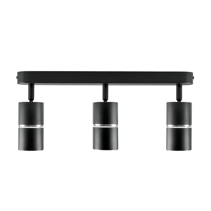 Spotlight BAMBOO 3xGU10/10W/230V svart