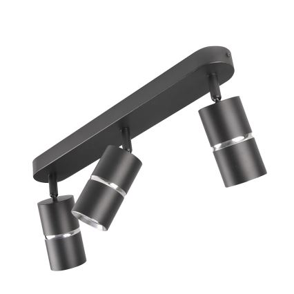 Spotlight BAMBOO 3xGU10/10W/230V svart