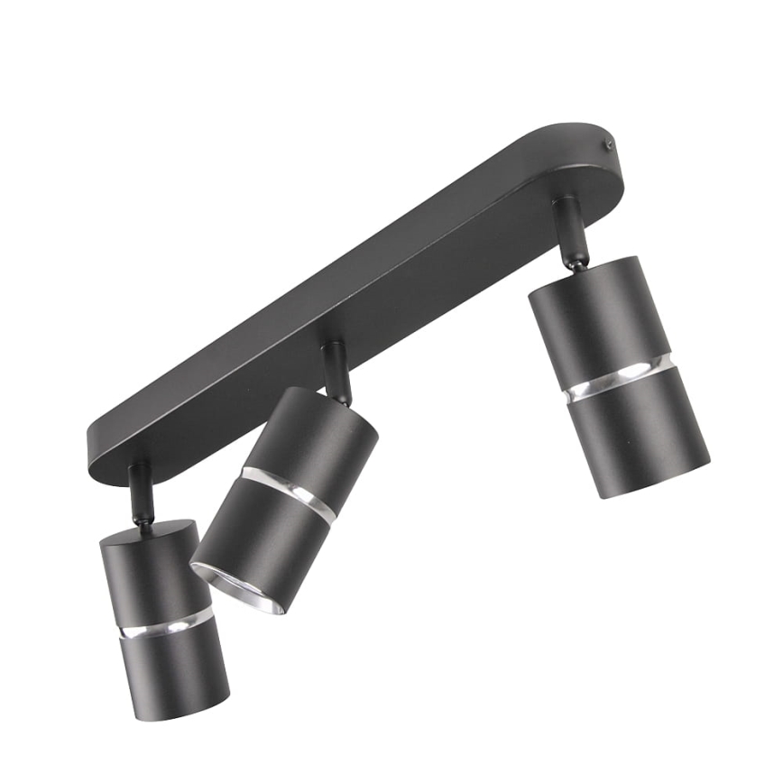 Spotlight BAMBOO 3xGU10/10W/230V svart