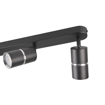 Spotlight BAMBOO 3xGU10/10W/230V svart