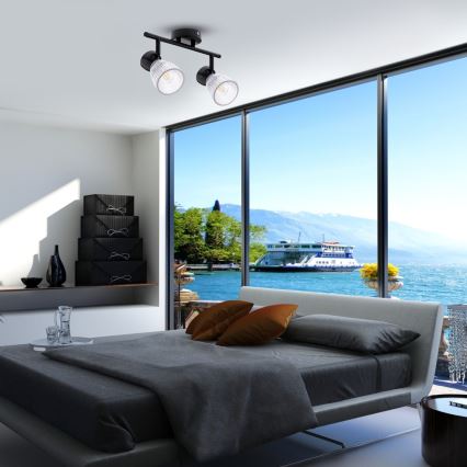 Spotlight BEST 2xE14/40W/230V svart