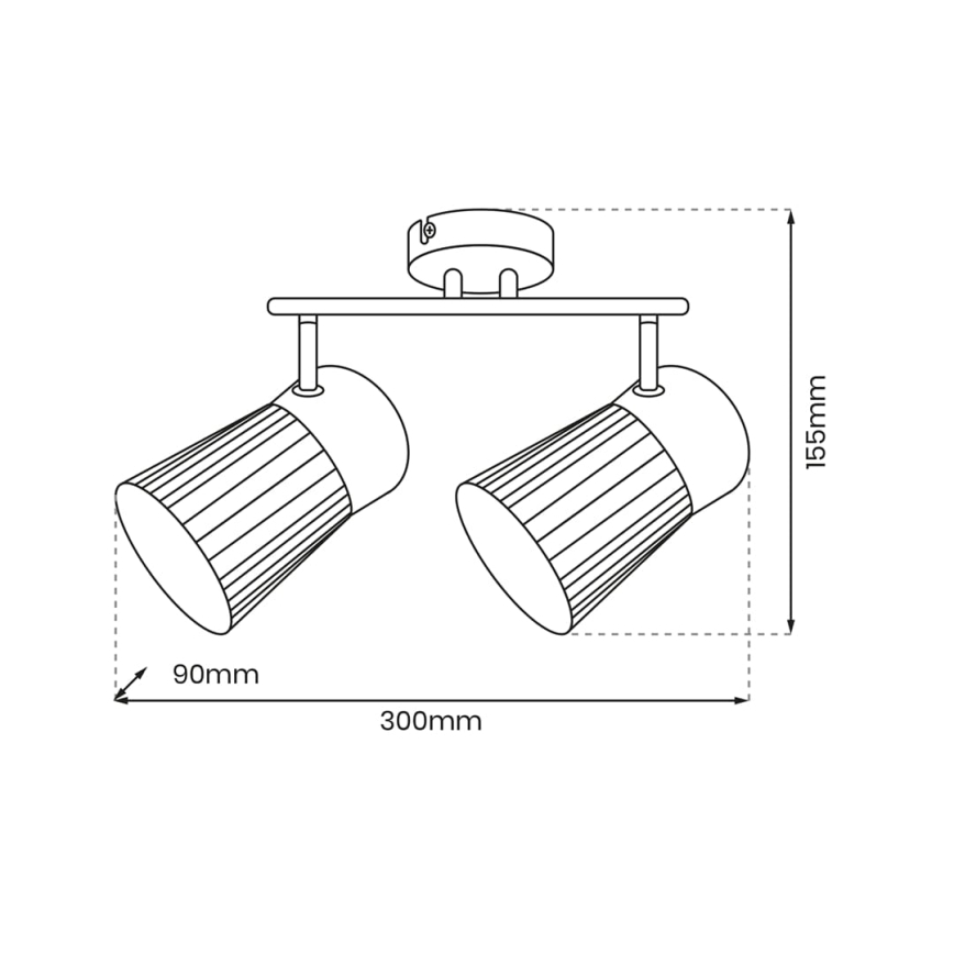 Spotlight BEST 2xE14/40W/230V svart