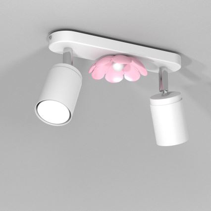 Spotlight BLOMMA 2xGU10/8W/230V vit