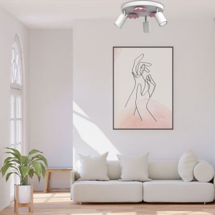 Spotlight BLOMMA 3xGU10/8W/230V vit