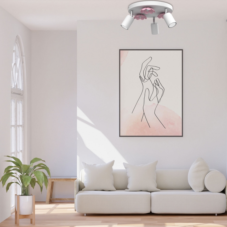 Spotlight BLOMMA 3xGU10/8W/230V vit