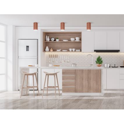 Spotlight CLEO 1xE27/24W/230V koppar