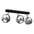 Spotlight COMET 3xGU10/8W/230V svart/skinande krom