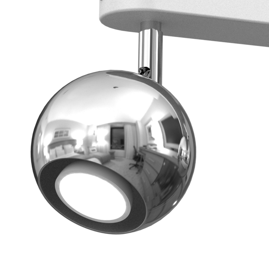 Spotlight COMET 3xGU10/8W/230V vit/skinande krom