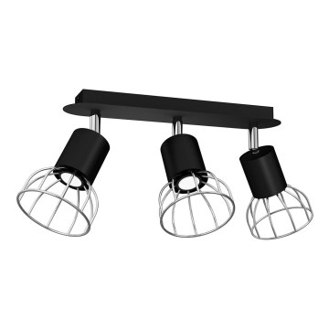 Spotlight  DANTE 3xGU10/25W/230V svart /blank krom 