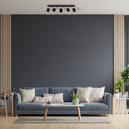 Spotlight  DANTE 5xGU10/25W/230V svart /gyllene 