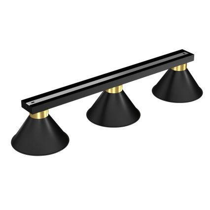 Spotlight DEMET 3xE27/60W/230V svart/guld