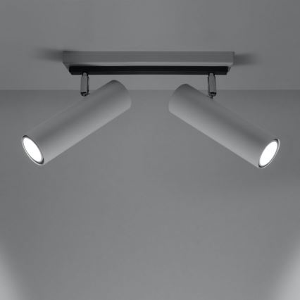 Spotlight DIREZIONE 2xGU10/40W/230V vit