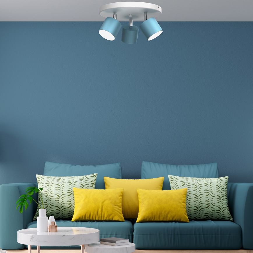 Spotlight  DIXIE 3xGX53/11W/230V blå 