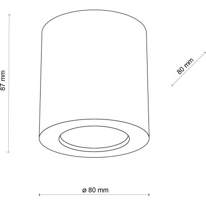 Spotlight EVE 1xGU10/10W/230V bok