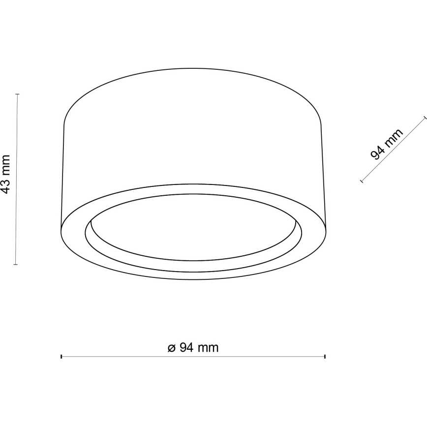 Spotlight EVE 1xGX53/11W/230V bok