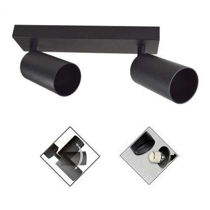 Spotlight FARGO 2xGU10/30W/230V svart