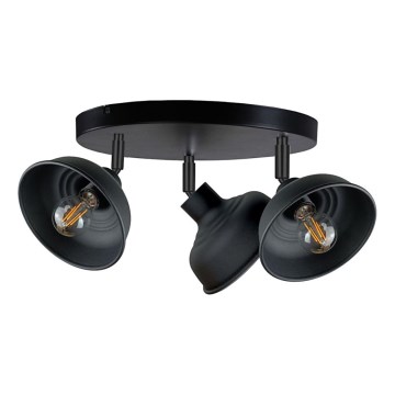 Spotlight FAUN 3xE27/60W/230V svart