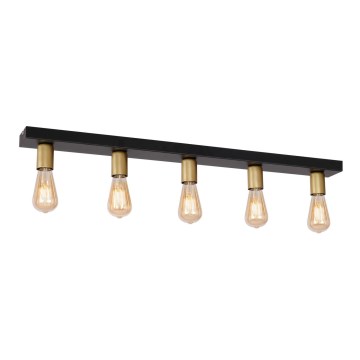Spotlight FILO 5xE27/60W/230V svart/guld