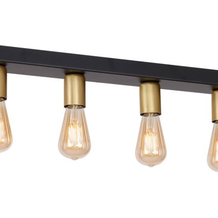 Spotlight FILO 7xE27/60W/230V svart/guld