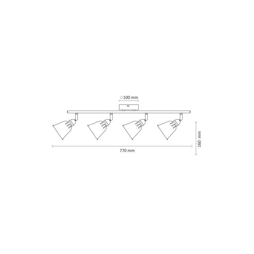 Spotlight FIONA 4xE14/8W/230V svart