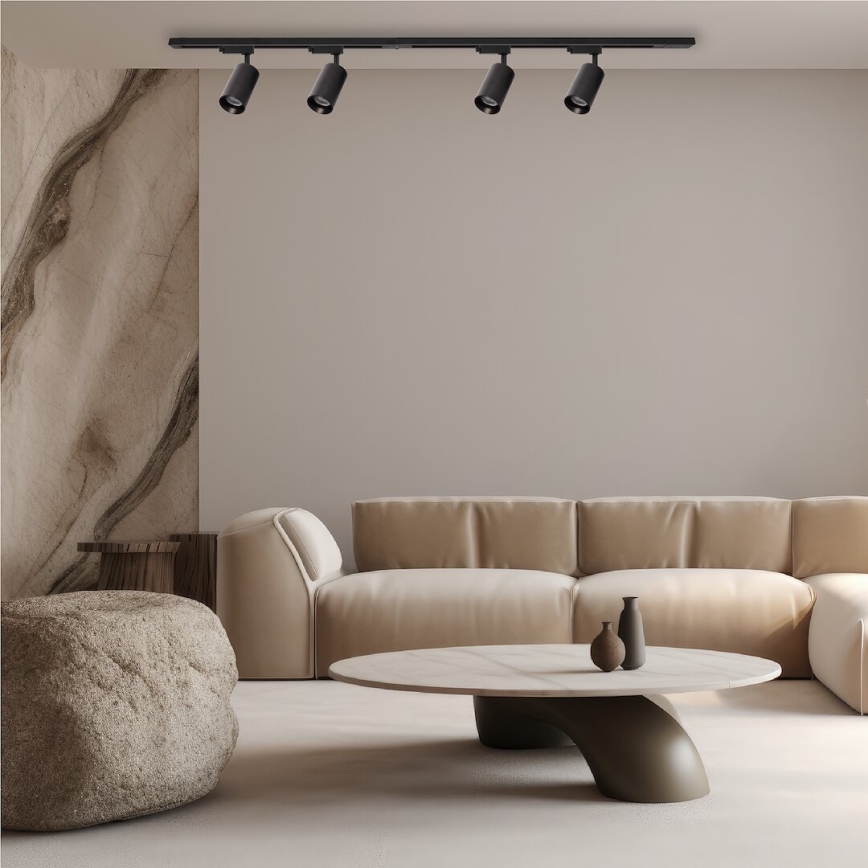 Spotlight för 1-fas skensystem PIPE 1xGU10/10W/230V svart