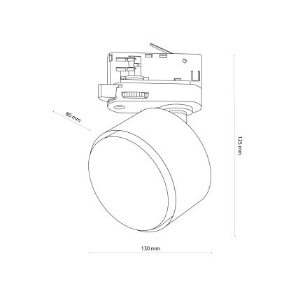 Spotlight För 3-fas skensystem TRACER 1xGX53/11W/230V vit