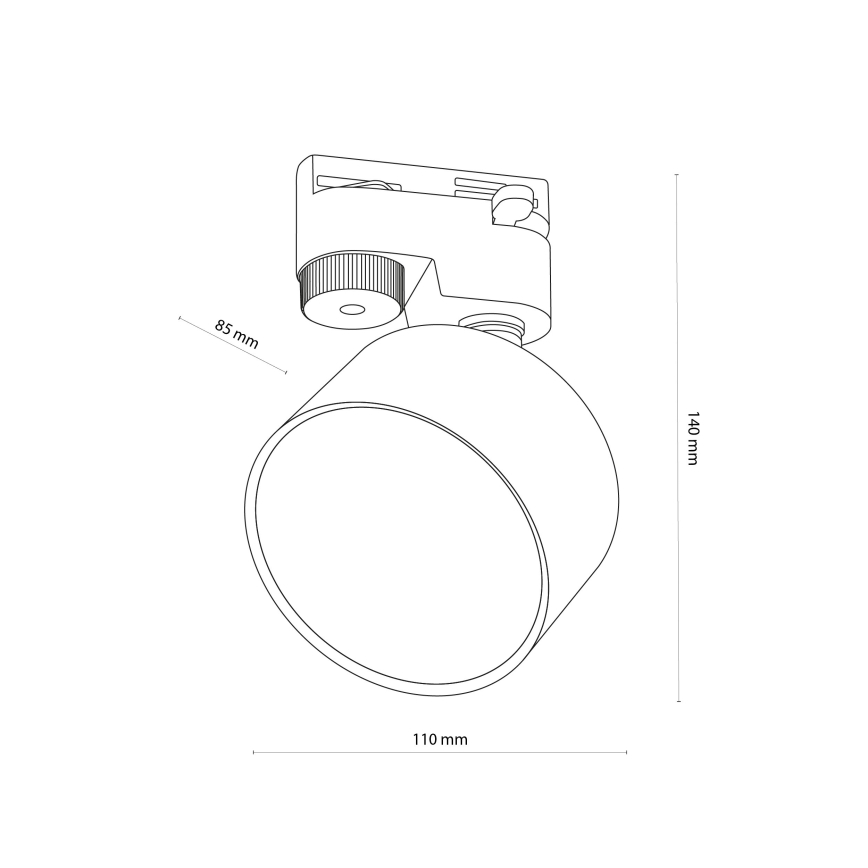 Spotlight för 1-fas skensystem AVIA 1xGX53/15W/230V vit