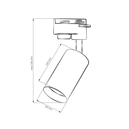 Spotlight för skensystem MARIBEL 1xGU10/10W/230V guld