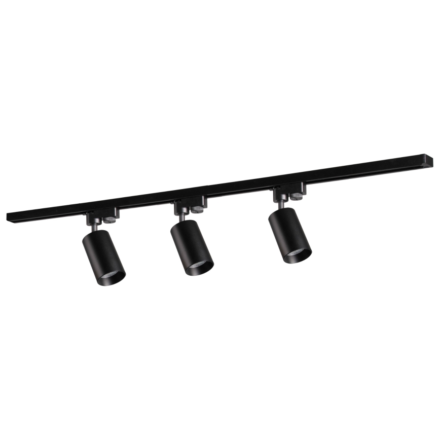 Spotlight för skensystem MARIBEL 3xGU10/10W/230V +1 m skena system svart