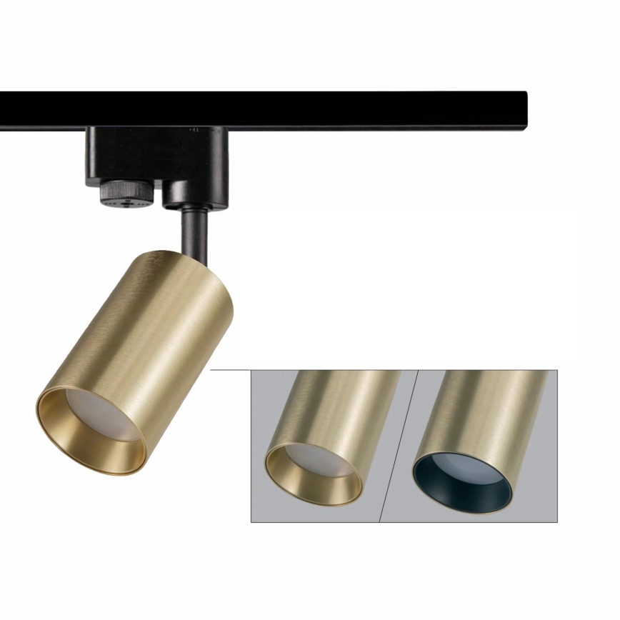 Spotlight för skensystem MARIBEL 3xGU10/10W/230V +1 m skensystem guld