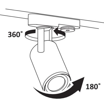 Spotlight för skensystem MINOR 1xGU10/10W/230V svart